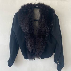 Perfect condition vintage mink / cashmere cardigan.